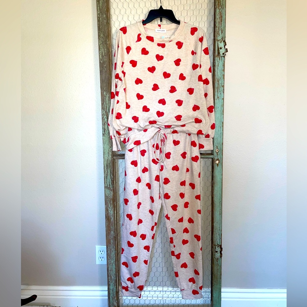 NWT Valentine Pajamas. Size Small.